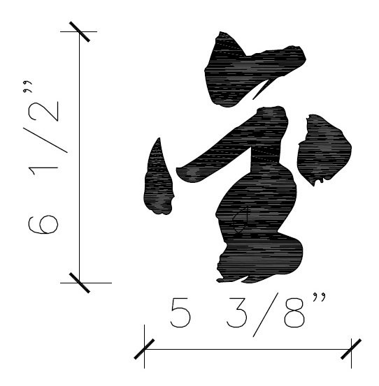 CAD of the metal character medallion
